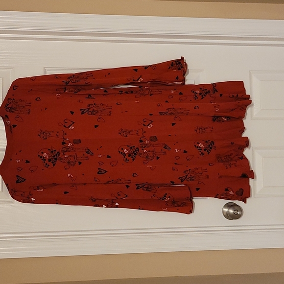 Gorgeous 😍 Red Sweet Patterned Dress - Picture 12 of 15